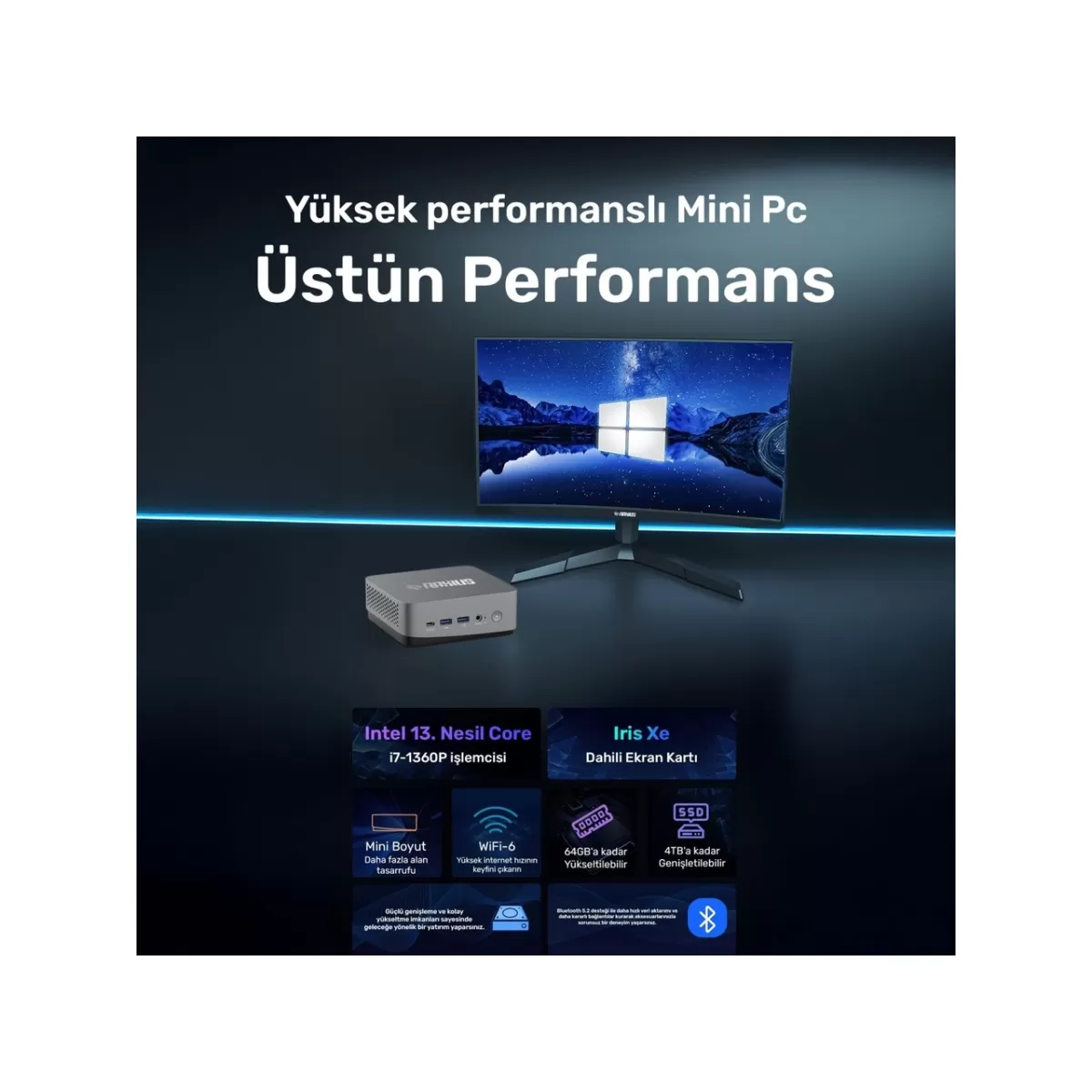 RAXIUS MP AD16 i7 XE-136P001 I7-1360P 16GB 512GB SSD FREEDOS MINI PC
