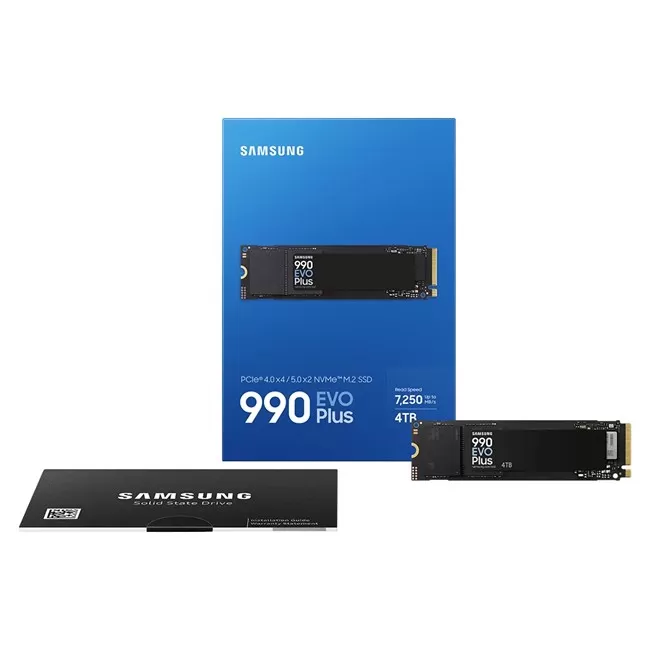 SAMSUNG 990 EVO PLUS 4 TB 7250/6300MB/s PCIe 4.0 NVME SSD MZ-V9S4T0BW