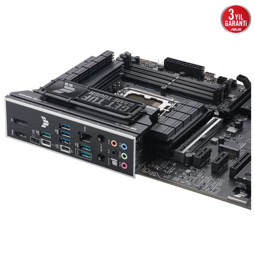 ASUS TUF GAMING Z890-PLUS WIFI 4x DDR5 DP/HDMI 4x M.2 1x 2.5GLAN/WIFI7/BT USB4 1851P ANAKART