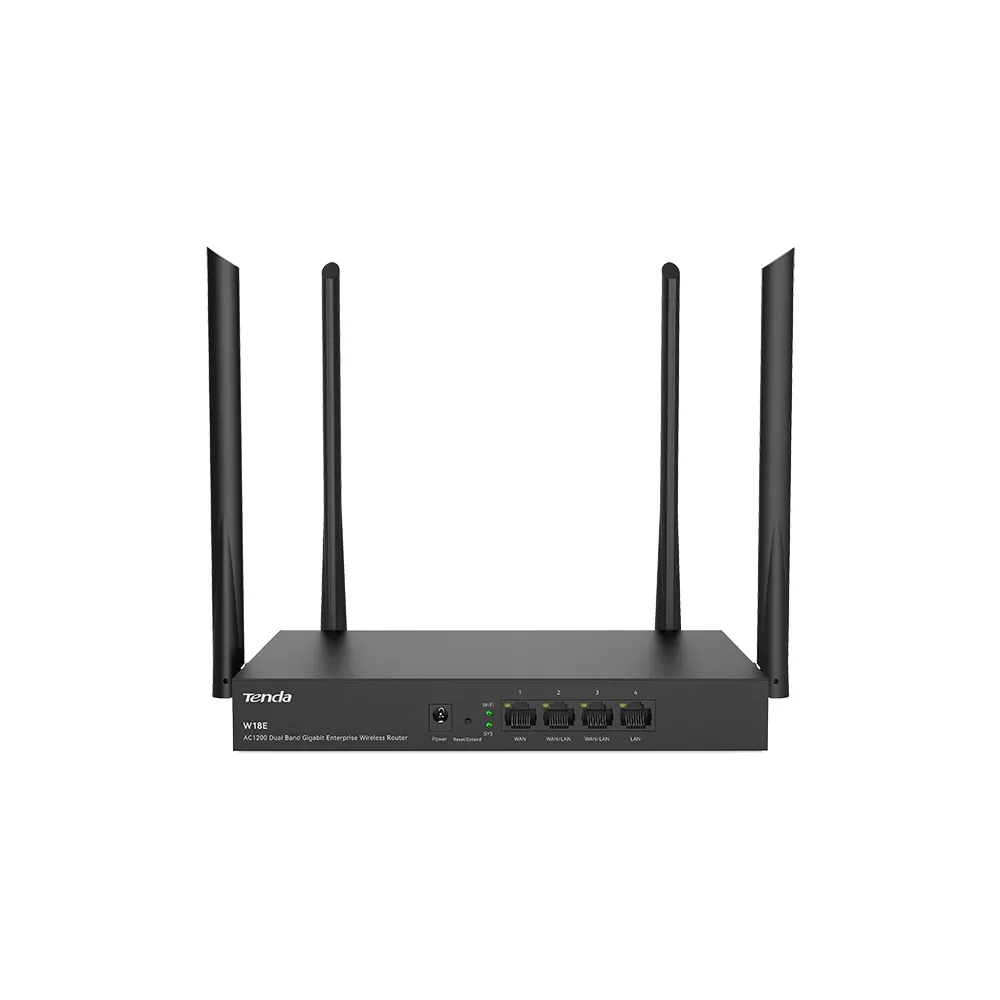TENDA W18E AC1200 4 PORT GIGABIT 4 ANTEN DUALBAND HOTSPOT ROUTER
