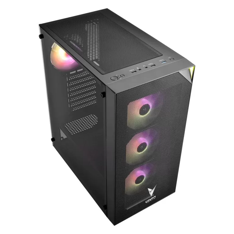 VENTO VG4200S 750W 80+ BR GEN5 4x12CM RGB FAN E-ATX MESHED PANEL 2xUSB2.0/1xUSB3.0 SİYAH GAMING KASA