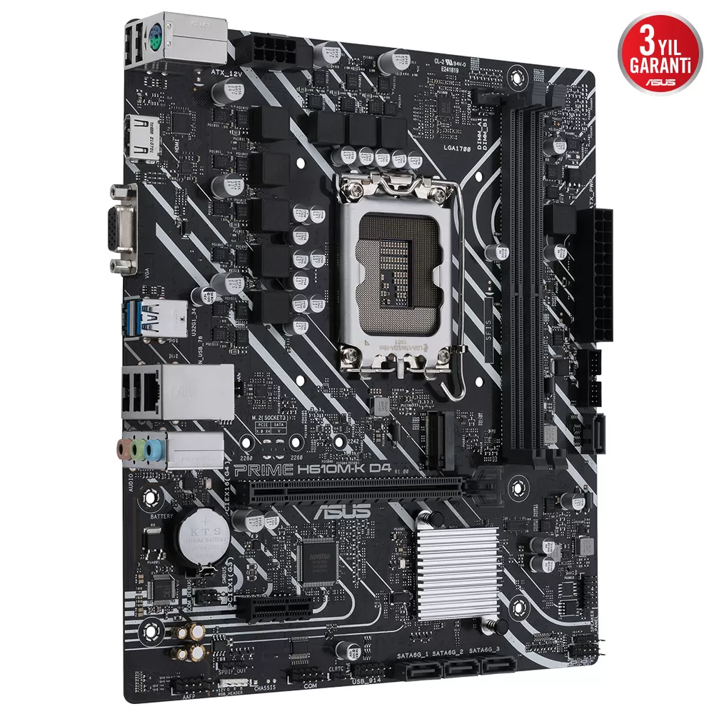ASUS PRIME H610M-K D4 2xDDR4 VGA/HDMI 1xM.2 1xGLAN 1700P ANAKART