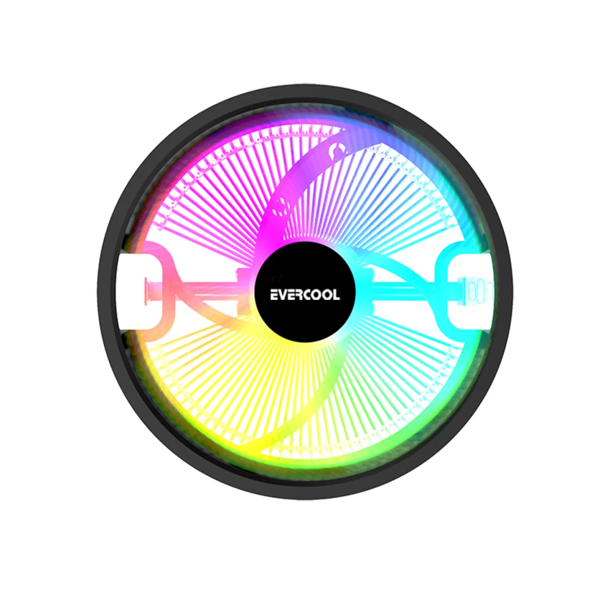 Evercool CS-02 RAİNBOW 12CM RGB AMD & INTEL LGA1700/AM5 SOKET İŞLEMCİ FANI