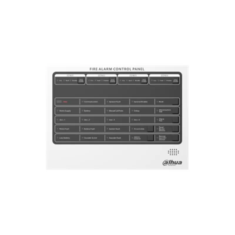 DAHUA HY-C102-4 KONVANSİYONEL 4 BÖLGELİ AKÜ DAHİL YANGIN ALARM PANELİ