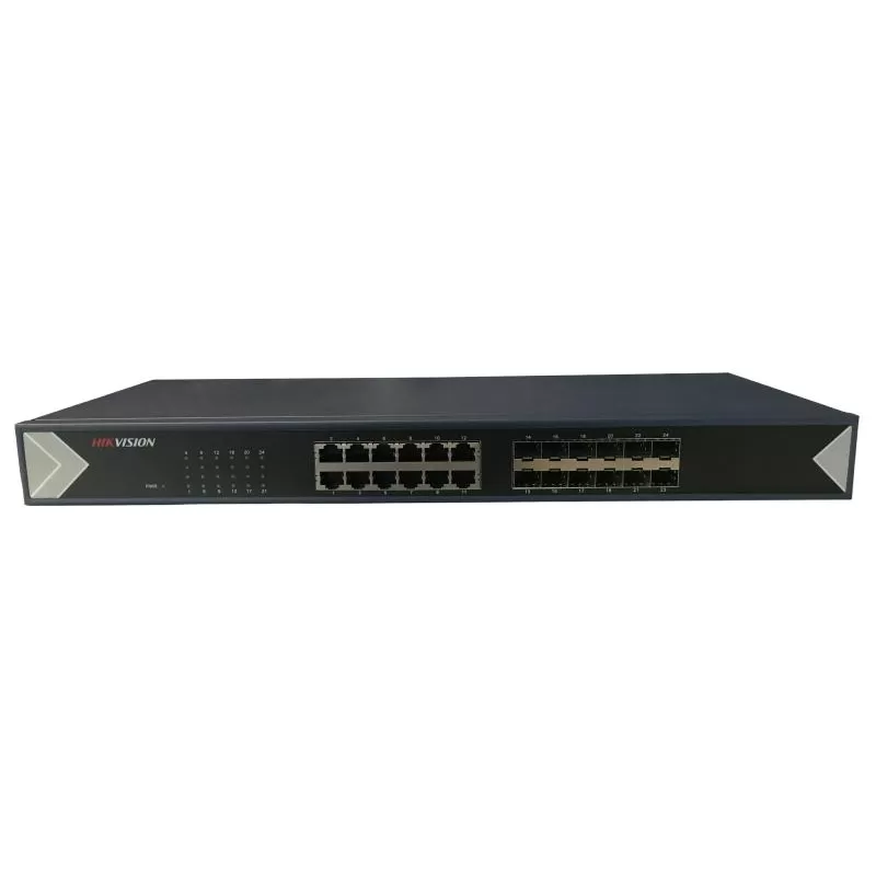 HIKVISION DS-3E0524TF 24 PORT GIGABIT (12x RJ45 LAN   12x SFP) YONETILEMEZ SWITCH