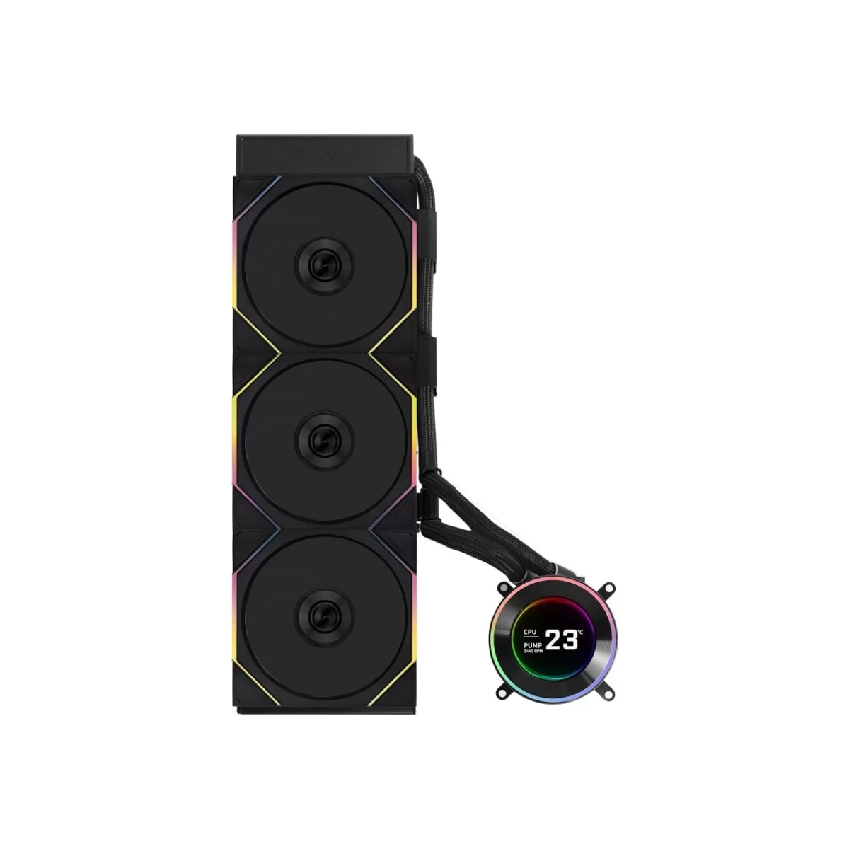 LIAN LI HYDRO-SHIFT II LCD-C 360TL 360MM LGA1700/1851/AM4/AM5 SOKET SİYAH İŞLEMCİ SIVI SOĞUTUCU G89.GHS2LCD36TB.00
