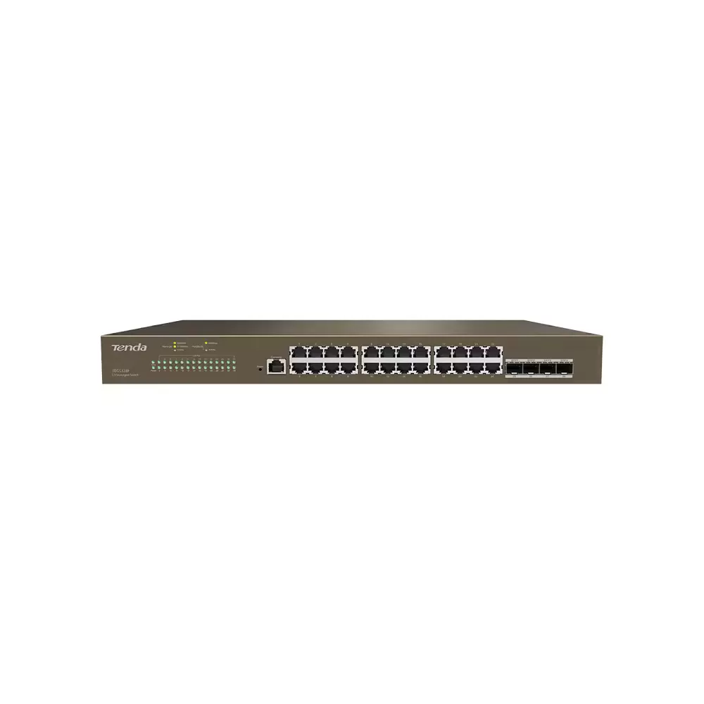 TENDA TEG5328F 24 PORT 10/100/1000 4 X SFP L3 YÖNETİLEBİLİR RACK MOUNT SWITCH