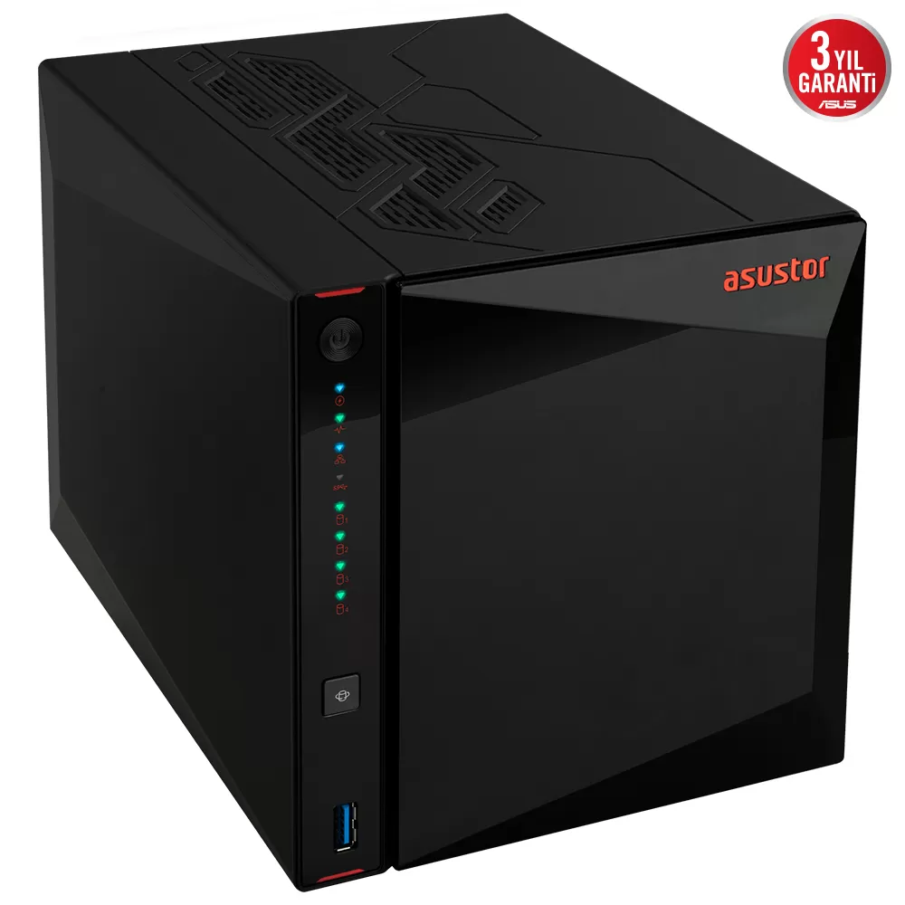 ASUSTOR AS5404T 4GB 2 BAY + 2x M.2 NVME 2x 2.5GLAN DEPOLAMA ÜNİTESİ