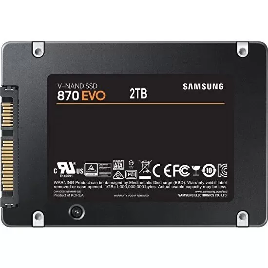 SAMSUNG MZ-77E2T0BW 2TB 560/530MB/s 7mm SATA 3.0 SSD 870 EVO