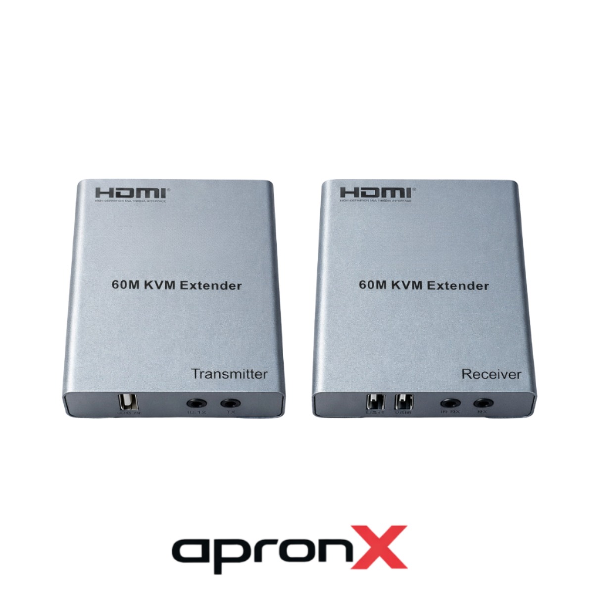 APRONX APX-USB60M CAT5E/CAT6 60M HDMI-USB-IR EXTENDER