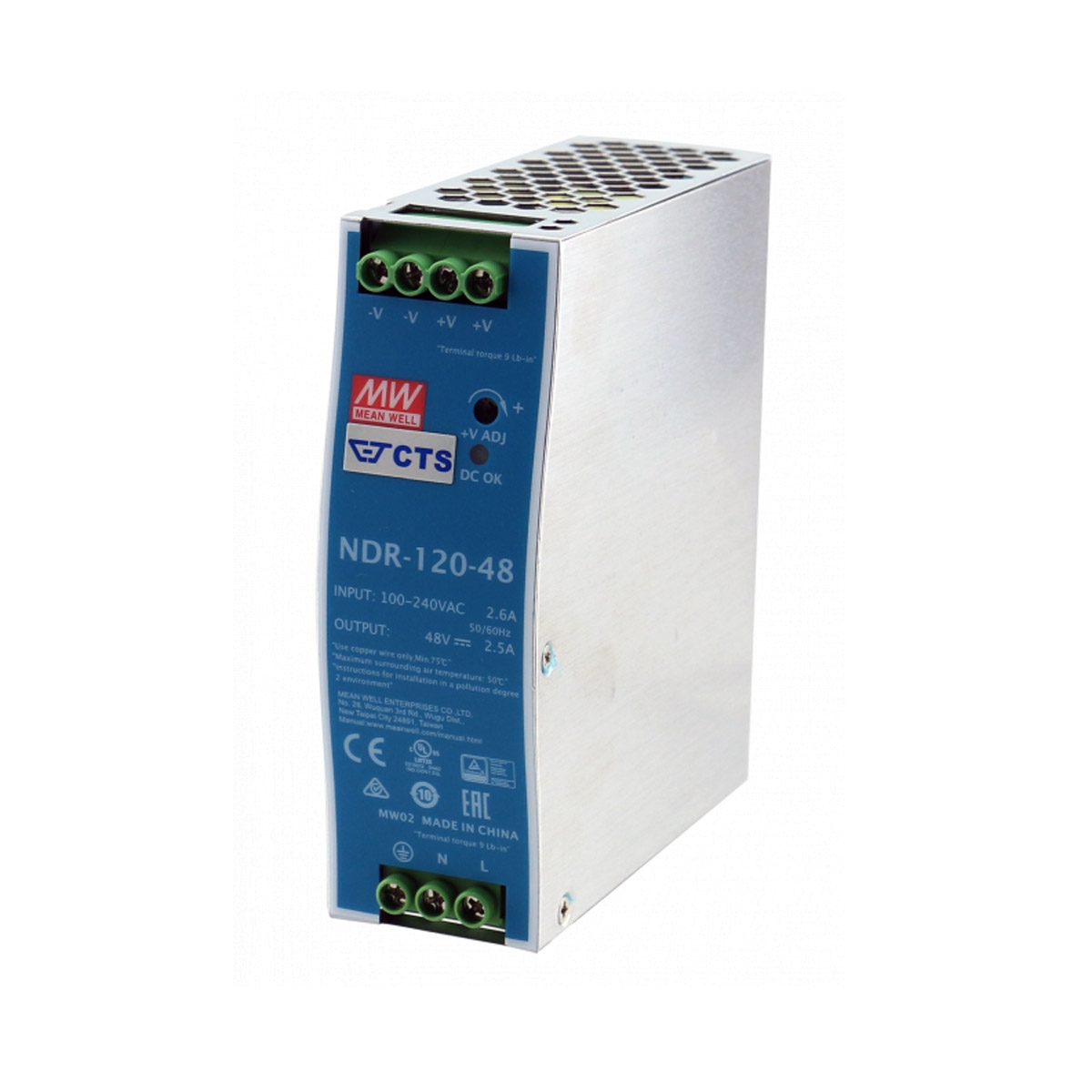 MEAN-WELL NDR-120-48 ENDÜSTRİYEL SWITCH GUÇ KAYNAĞI