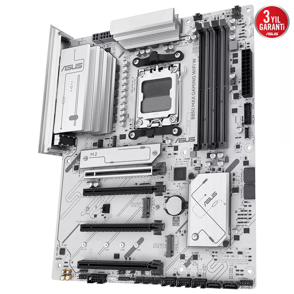 ASUS B850 MAX GAMING WIFI W 4xDDR5 HDMI+DP 3xM.2 AM5 ANAKART