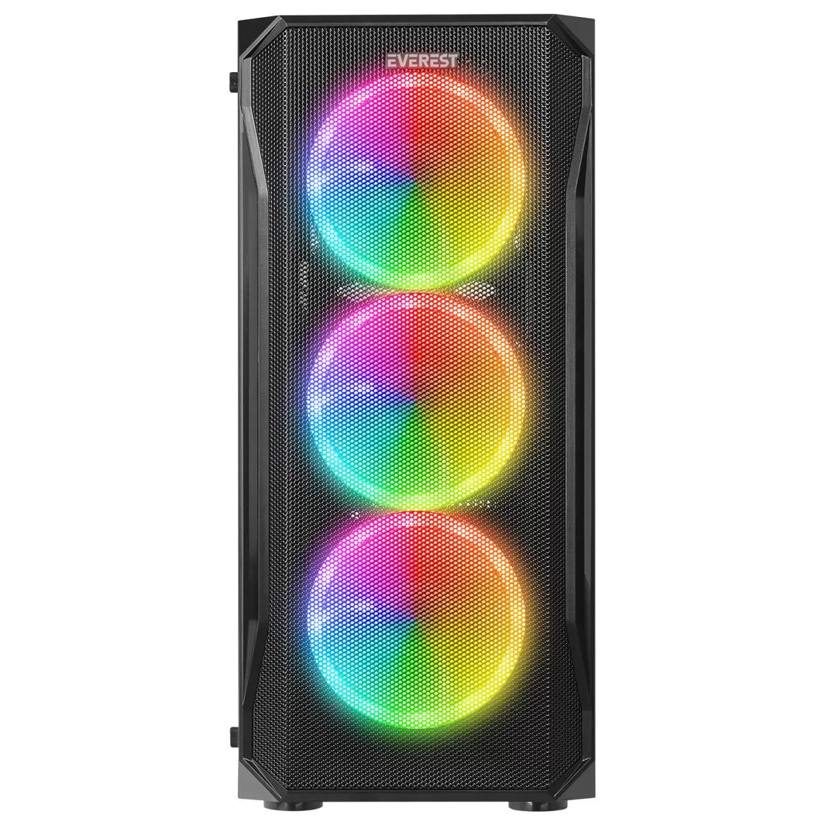 EVEREST X-RACER 600W 4x12CM ARGB FAN ATX PENCERELİ + TEMPERED 1xUSB 3.0 / 2xUSB 2.0 SİYAH GAMING KASA