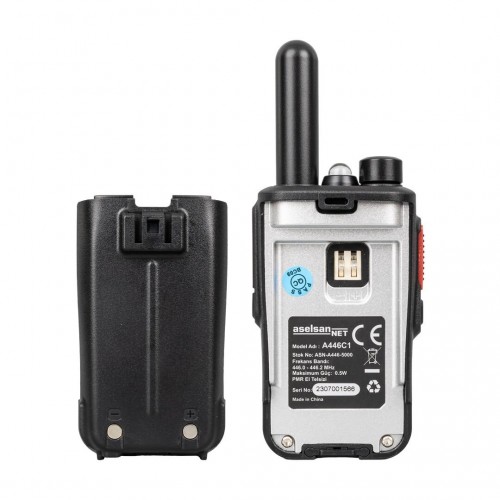 ASELSAN A446C1 LİSANSSIZ / TEKLİ / PMR PİL VE ŞARJ DAHİL EL TELSİZİ