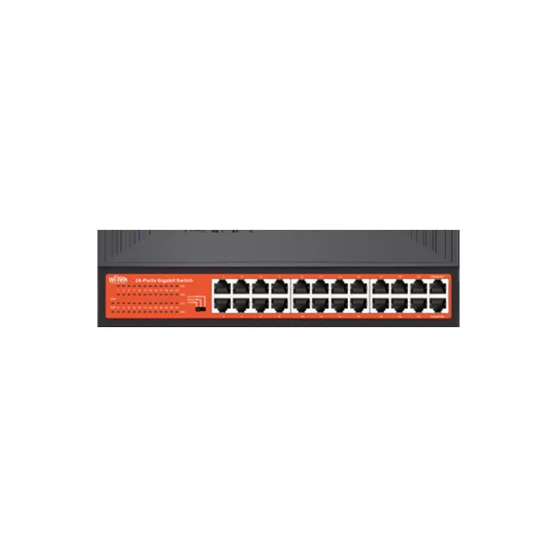WI-TEK WI-SG124D(V2) 24 PORT 10/100/1000 YONETILEMEZ RACK MOUNT SWITCH METAL KASA