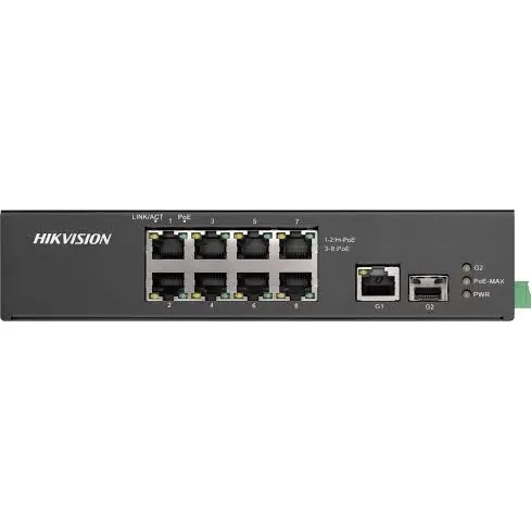 HIKVISION DS-3T0310HP 8 PORT POE 10/100 1GE UPLINK 1xSFP 90W SWITCH
