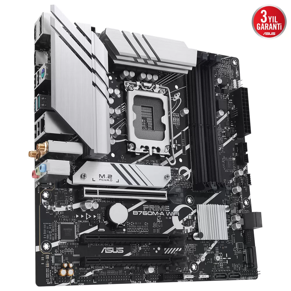 ASUS PRIME B760M-A WIFI 4xDDR5 HDMI/DP 2xM.2 1xGLAN 1700P ANAKART