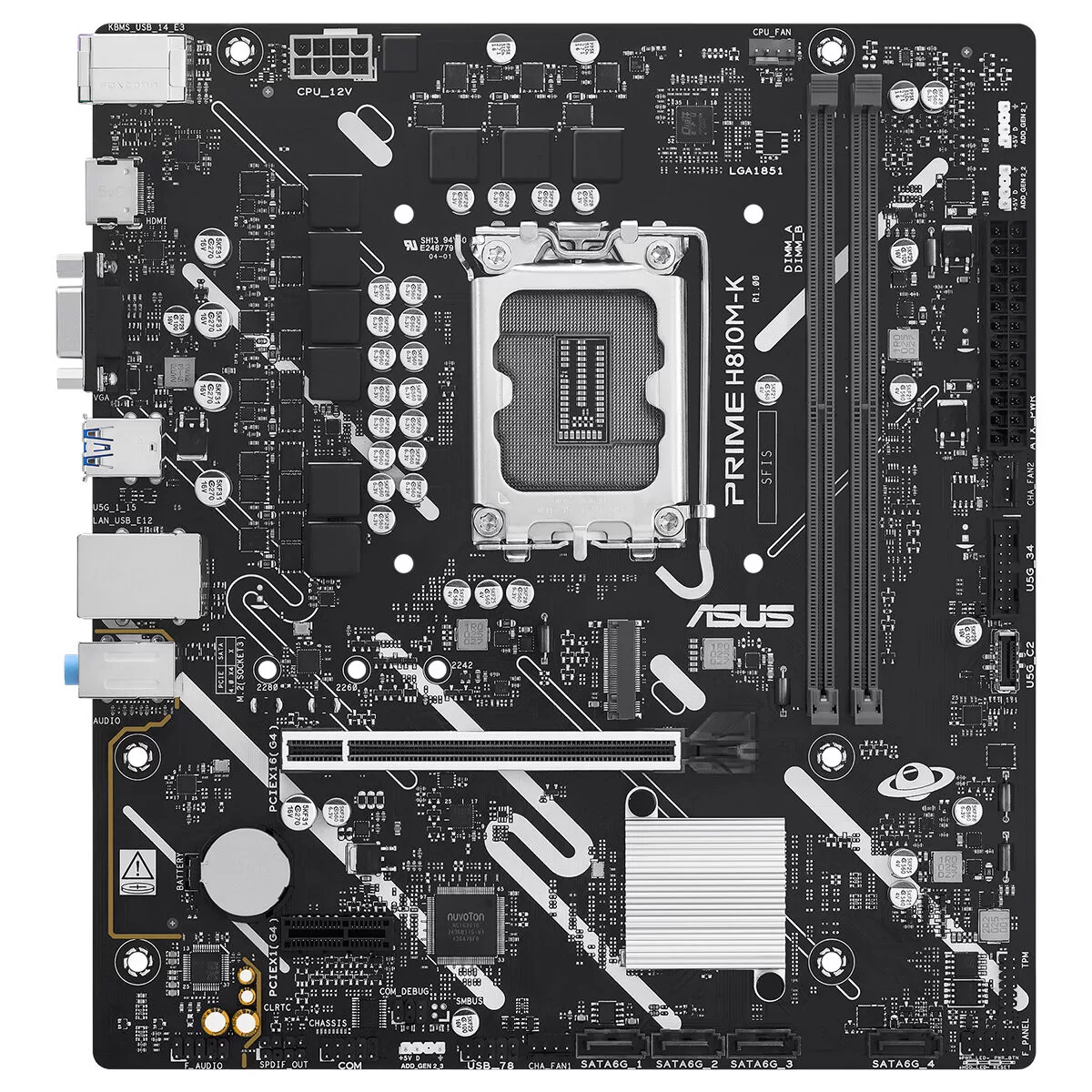 ASUS PRIME H810M-K 2x DDR5 HDMI/VGA 1x M.2 1x 2.5GLAN USB3.2 1851P ANAKART