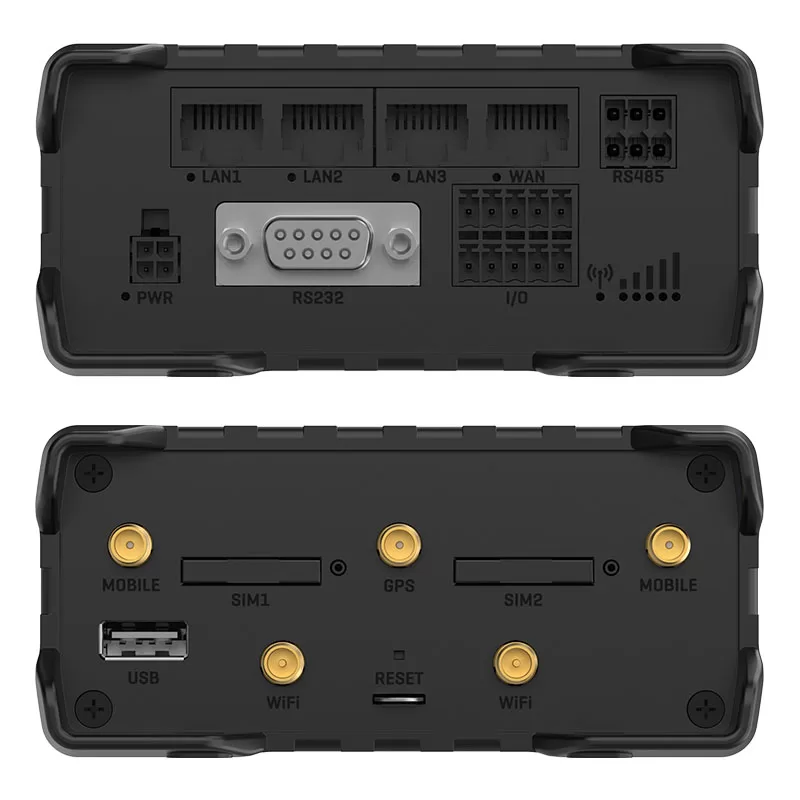 TELTONİKA RUT906 150MBPS 4 PORT 3XLAN/1XWAN RS232, RS485 2 ANTEN 802.11b/g/n (Wi-Fi 4) 4G LTE INDOOR 2 X SIM YUVASI ENDÜ