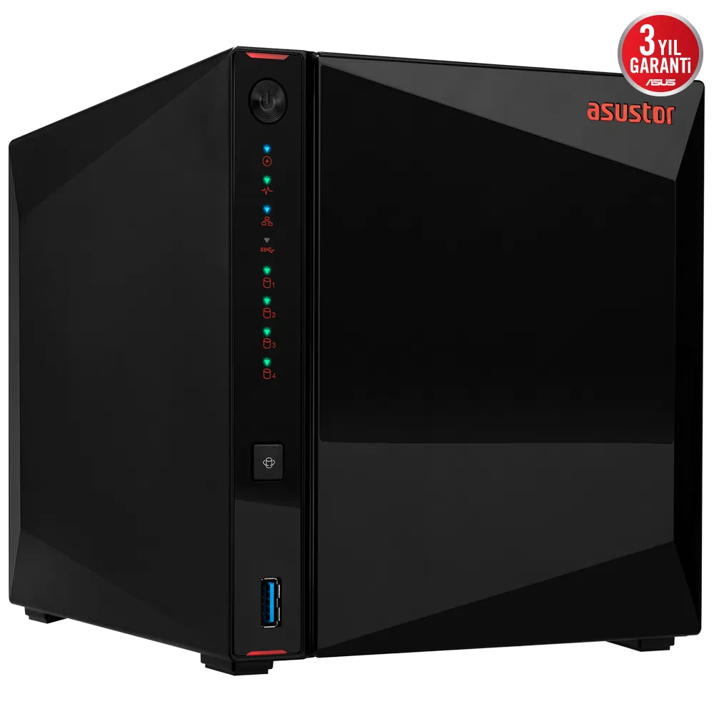 ASUSTOR AS5404T 4GB 2 BAY + 2x M.2 NVME 2x 2.5GLAN DEPOLAMA ÜNİTESİ