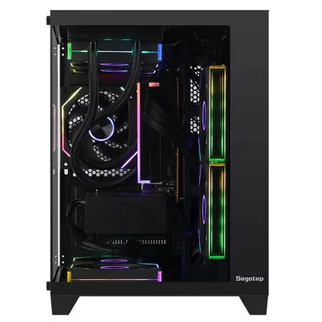 SEGOTEP U502 550W 80+ 3x ARGB FAN MICRO ATX 1xUSB 3.0 / 1xUSB 2.0 SİYAH KASA