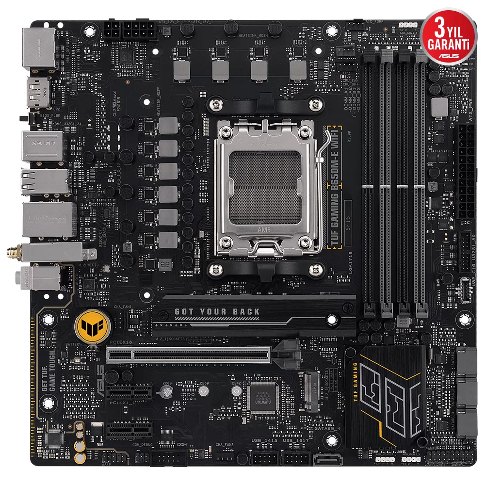 ASUS TUF GAMING B650M-E WIFI 4xDDR5 HDMI DP 2xM.2 AM5 ANAKART