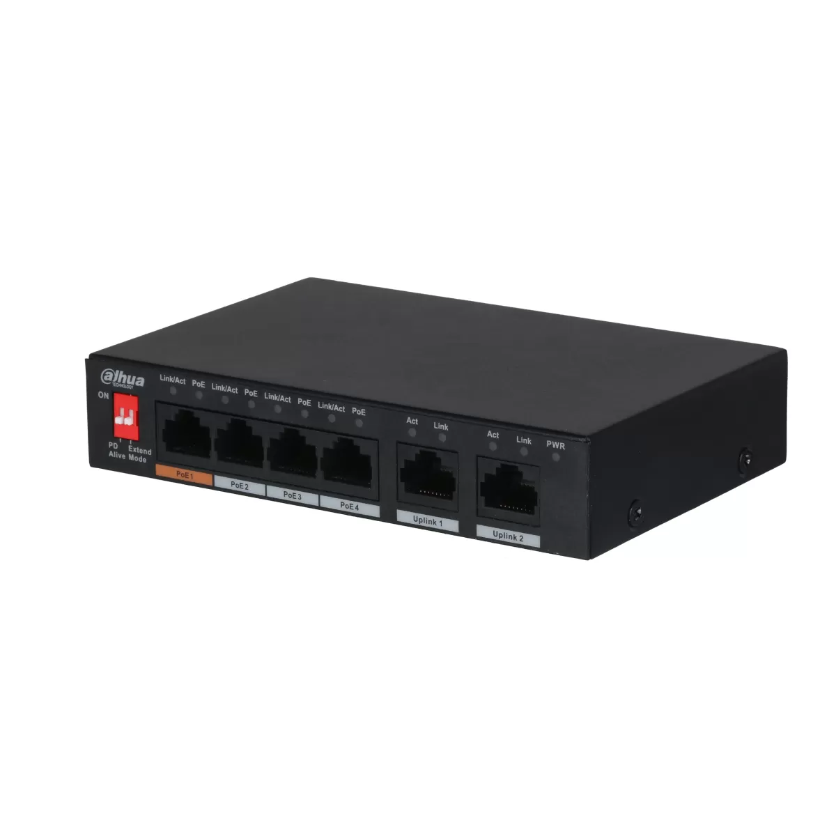 DAHUA PFS3006-4ET-60-V2 4 PORT POE 10/100 2 UPLINK 60W SWITCH