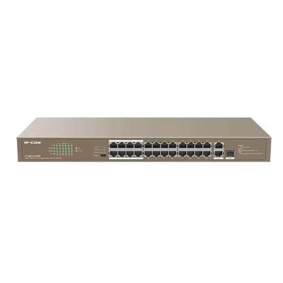 IP-COM F1126P-24-250W 24 PORT 10/100 24 PORT POE 2 PORT UPLINK   1 SFP 250 WATT YONETILEMEZ RACK MOUNT SWITCH