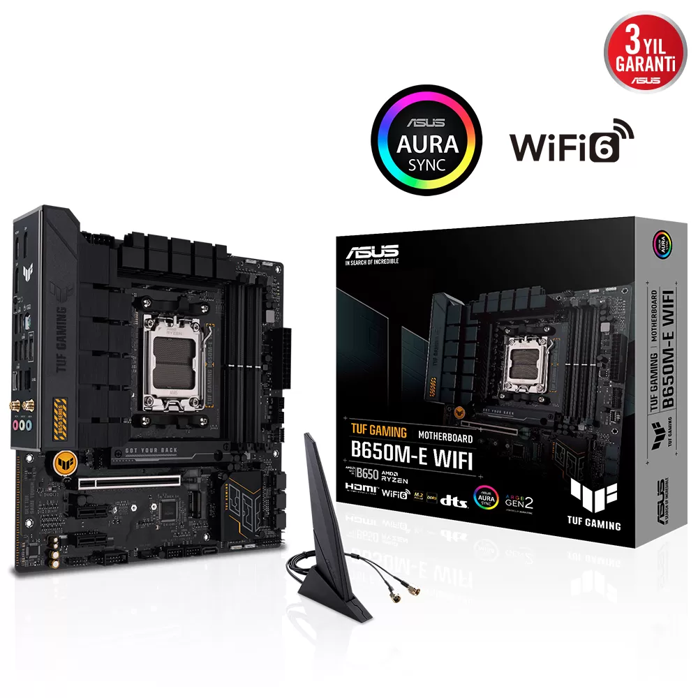 ASUS TUF GAMING B650E-E WIFI 4xDDR5 HDMI+DP 3xM2 AM5 ANAKART