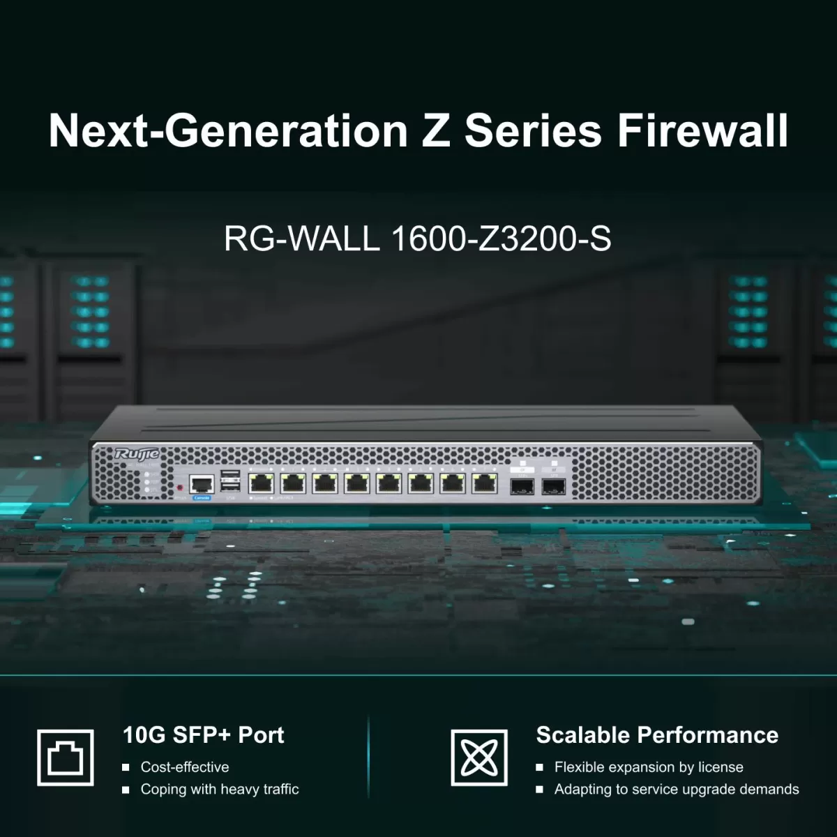 RUIJIE RG-WALL 1600-Z3200-S 1x 10G SFP+ 1x 1G SFP FIREWALL