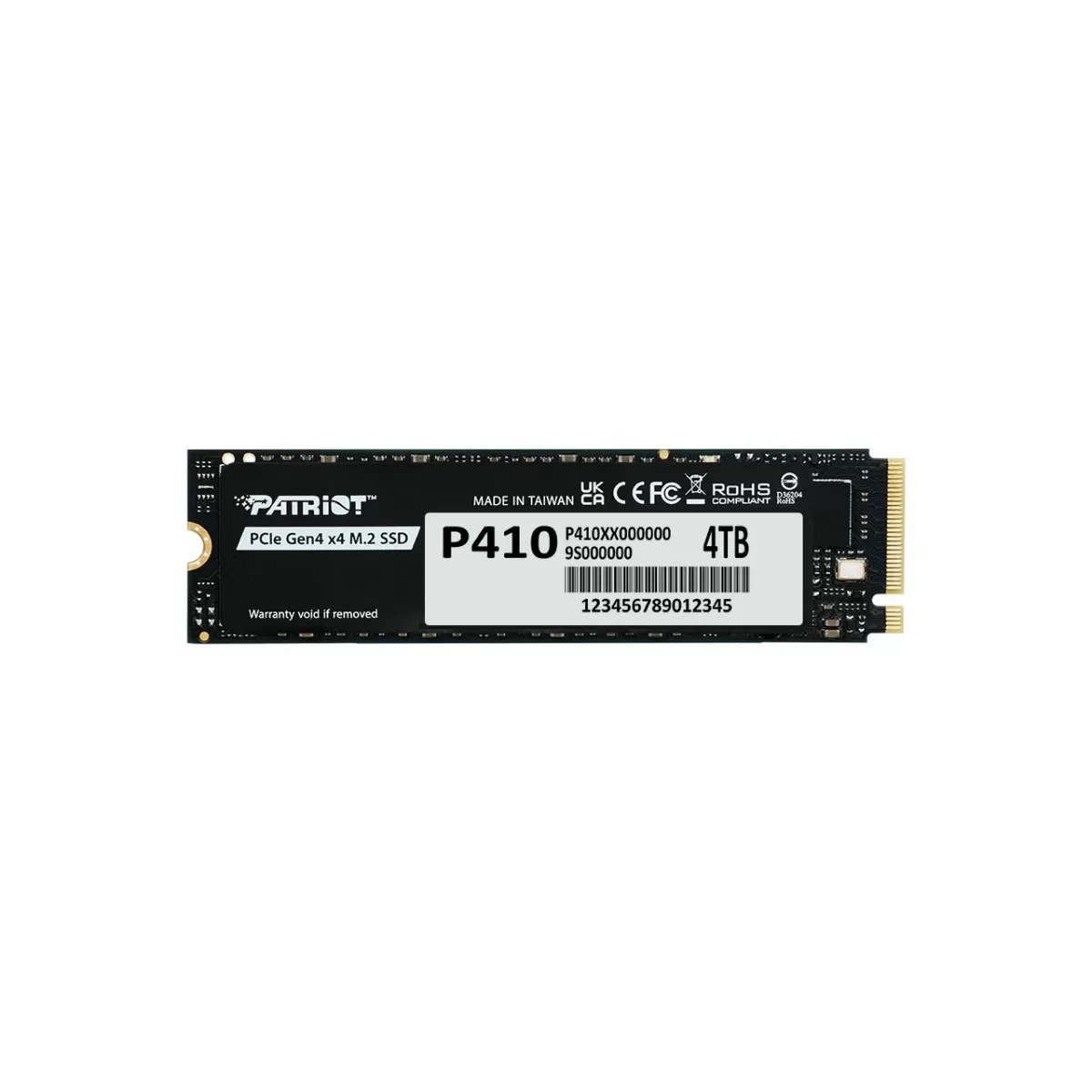 PATRIOT P410 4TB 5000/4500MB/s M2 PCIe GEN4 NVME SSD P410P4TBM28H