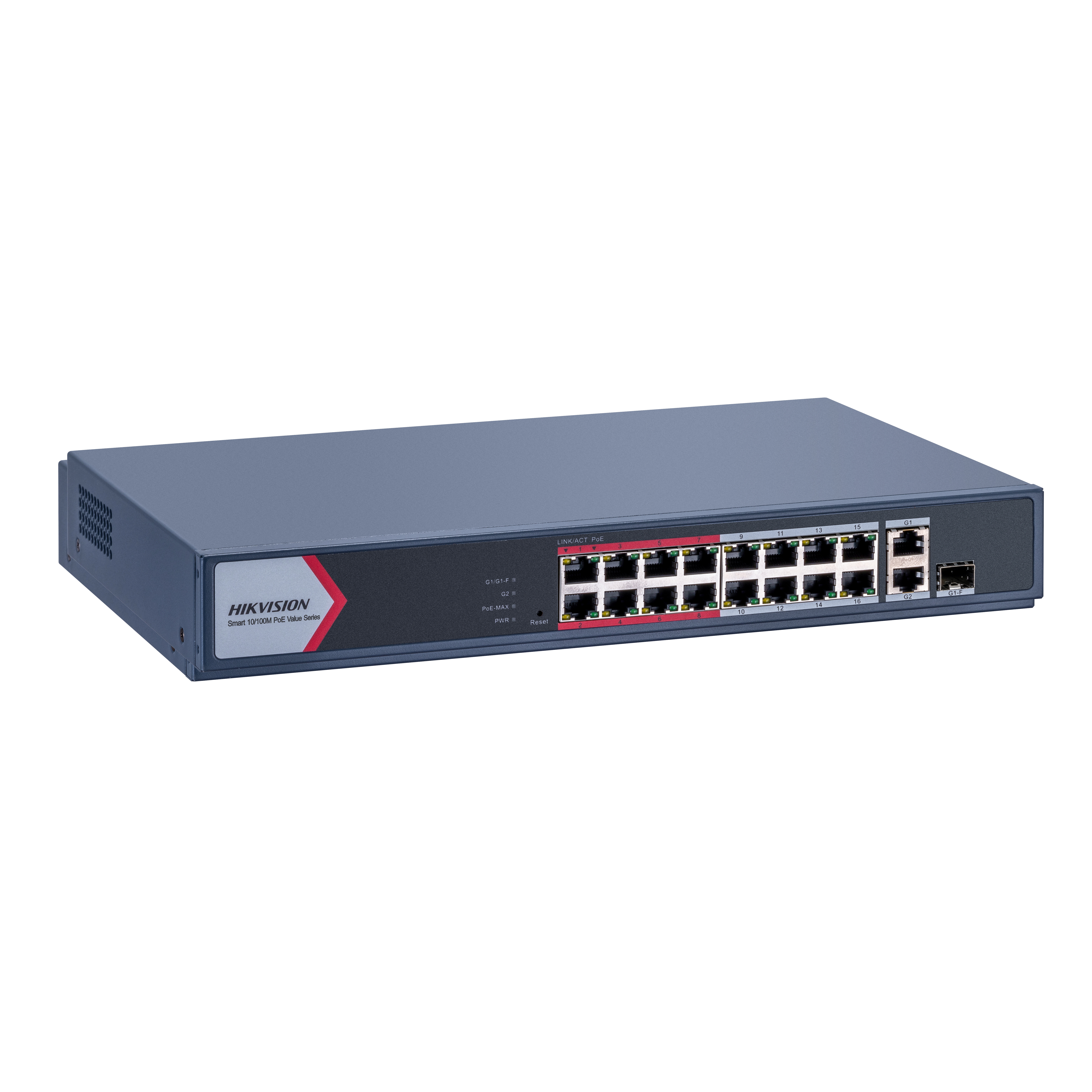HIKVISION DS-3E1318P-EI/M 16 PORT 10/100 16 PORT POE 2 PORT UPLINK 230W YONETILEBILIR SWITCH