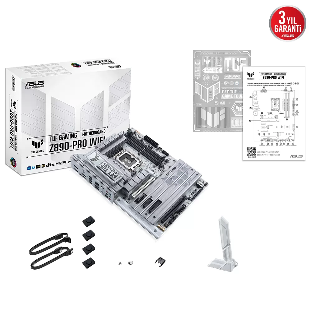 ASUS TUF GAMING Z890-PRO WIFI 4x DDR5 DP/HDMI 4x M.2 1x 2.5GLAN/WIFI7/BT 2x USB4 1851P ANAKART