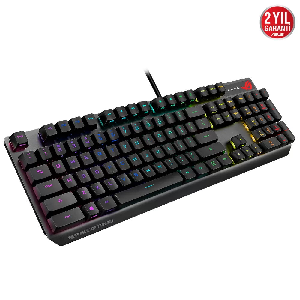 ASUS XA05 ROG STRIX SCOPE RX/RD/TR RED SWITCH AURA SYNC RGB IP57 MEKANIK GAMING KLAVYE