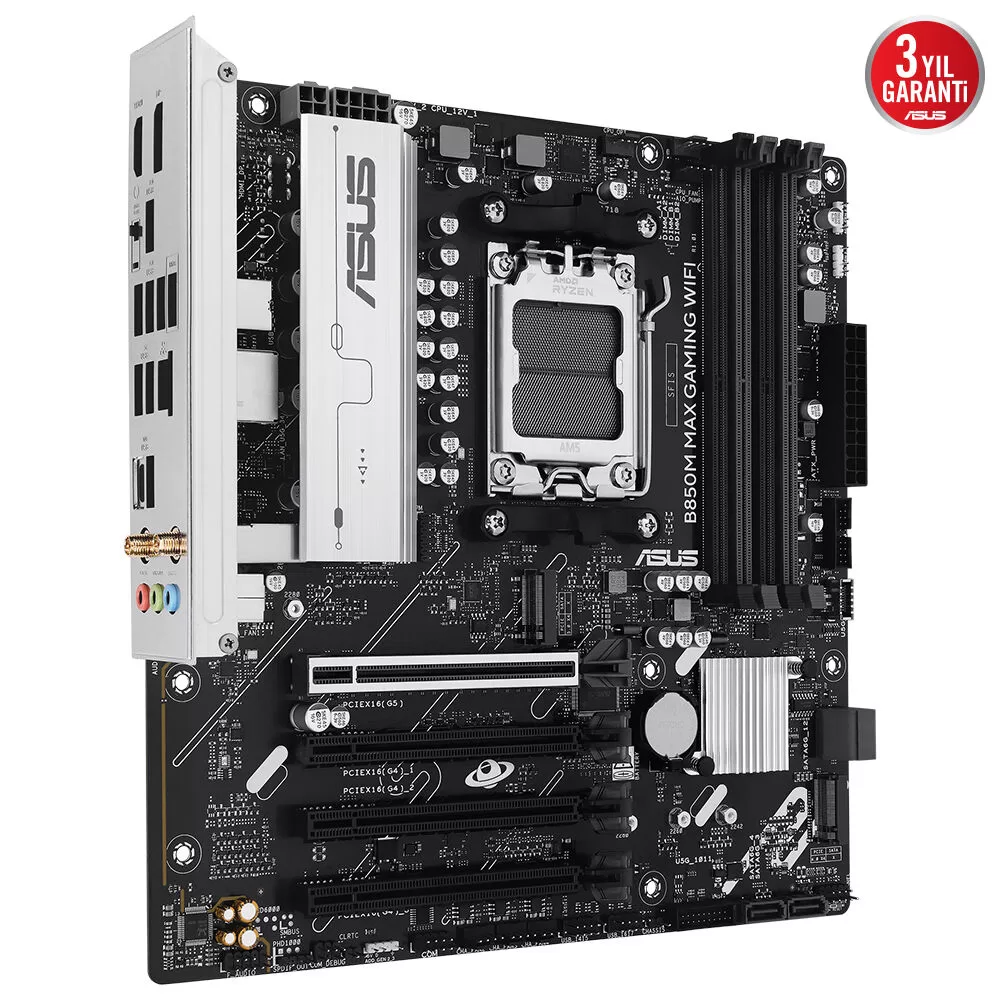 ASUS B850M MAX GAMING WIFI 4xDDR5 DP/HDMI 3xM2 AM5 ANAKART
