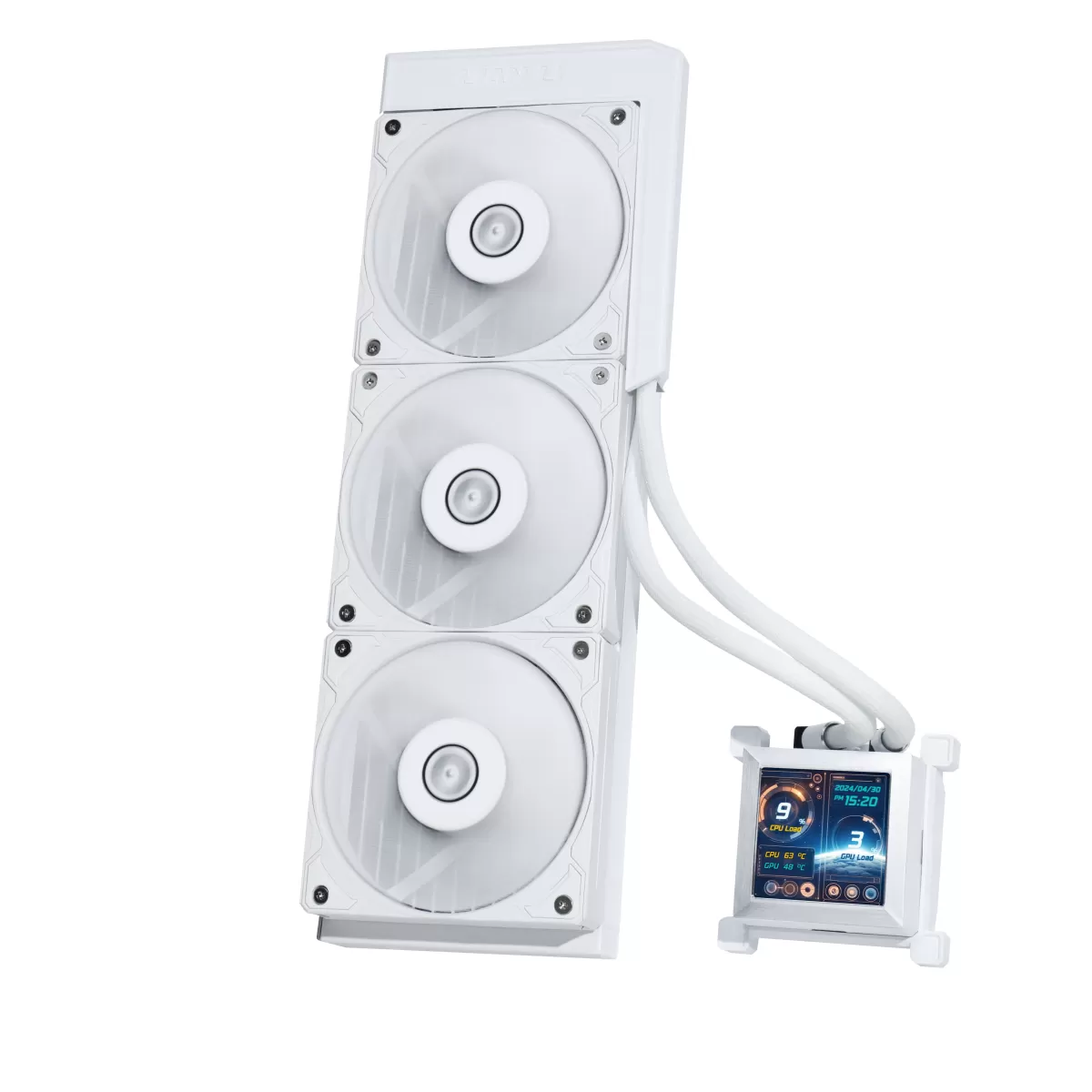 LIAN LI HYDRO-SHIFT LCD PERFORMANCE 360MM LGA1700/AM5 SOKET BEYAZ İŞLEMCİ SIVI SOĞUTUCU G89.GHSLCD36SW.00