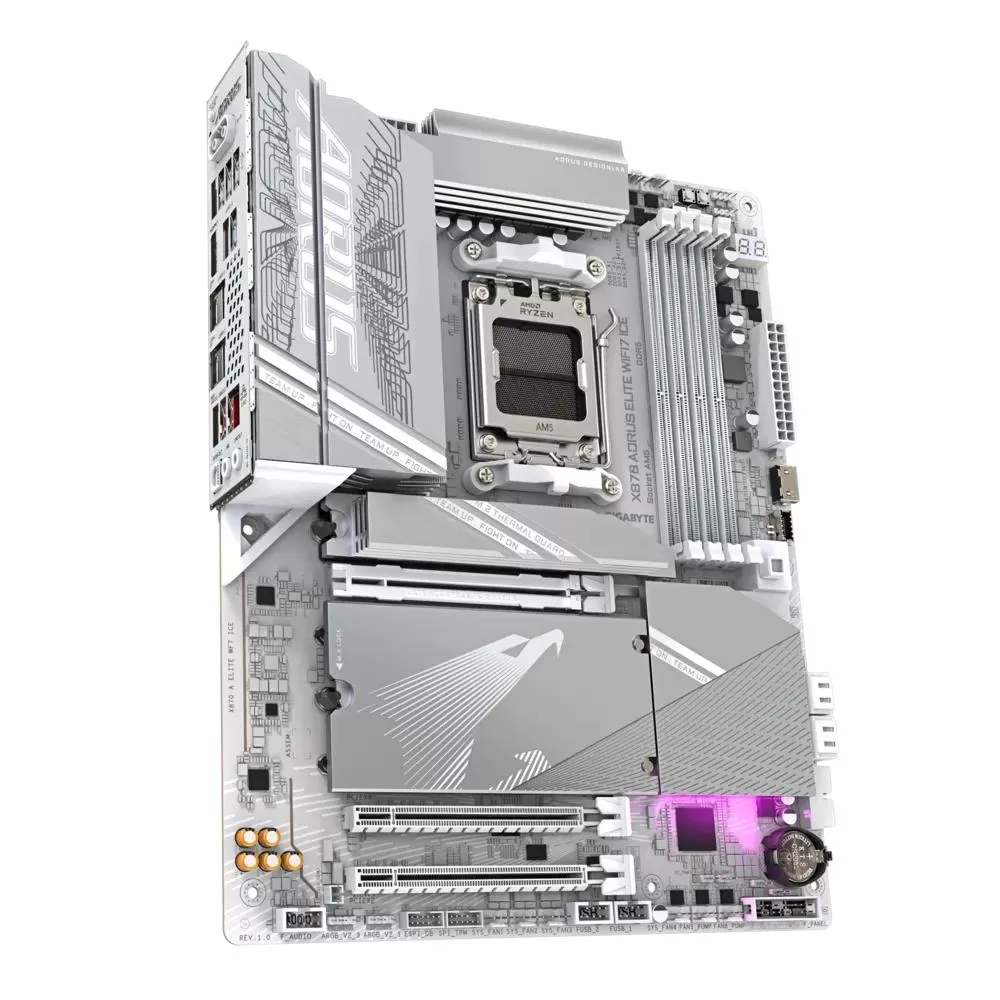 GIGABYTE X870-AORUS-ELITE-WIFI7-ICE 4xDDR5 2xTYPE-C+1xHDMI 4xM.2 AM5 ANAKART