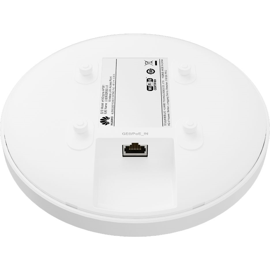 HUAWEI eKIT AP361 AX1800 1PORT 2.4G 2x2MIMO 5G 2x2MIMO SMART ANTENNA 2.4 GHZ & 5 GHZ POE ADAPTORSUZ INDOOR ACCESS POINT