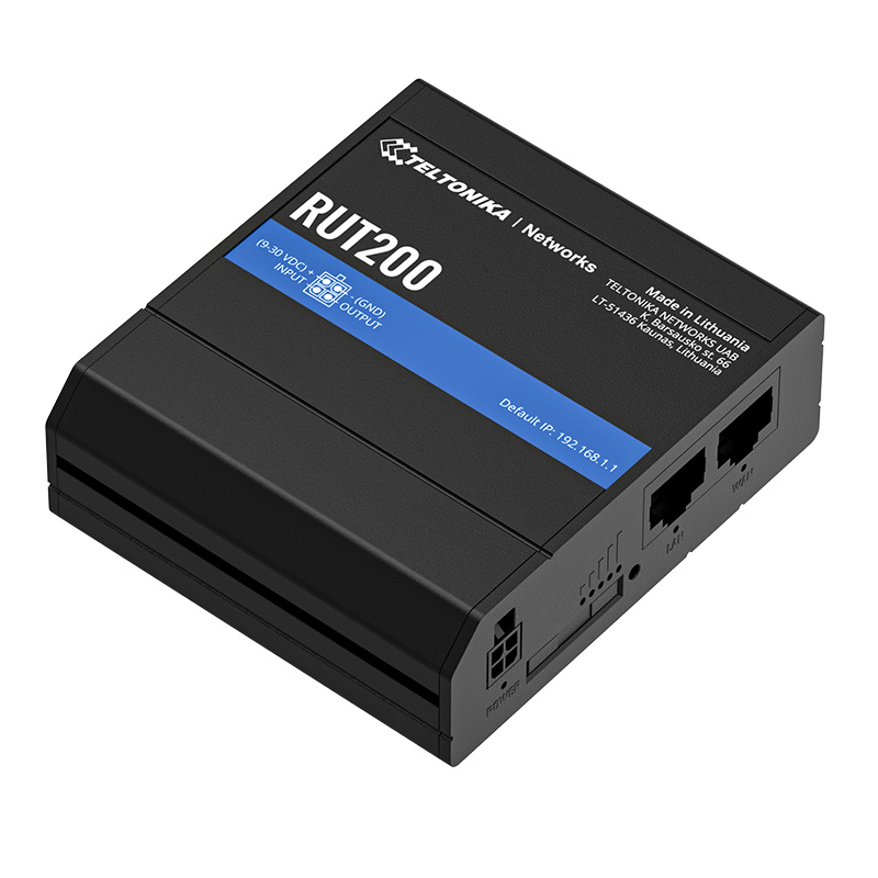 TELTONİKA RUT200 150MBPS 2PORT 1X LAN 1X WAN 1 ANTEN 802.11b/g/n (Wi-Fi 4) 4G LTE INDOOR SIM KART GİRİŞLİ ENDÜSTRİYEL RO