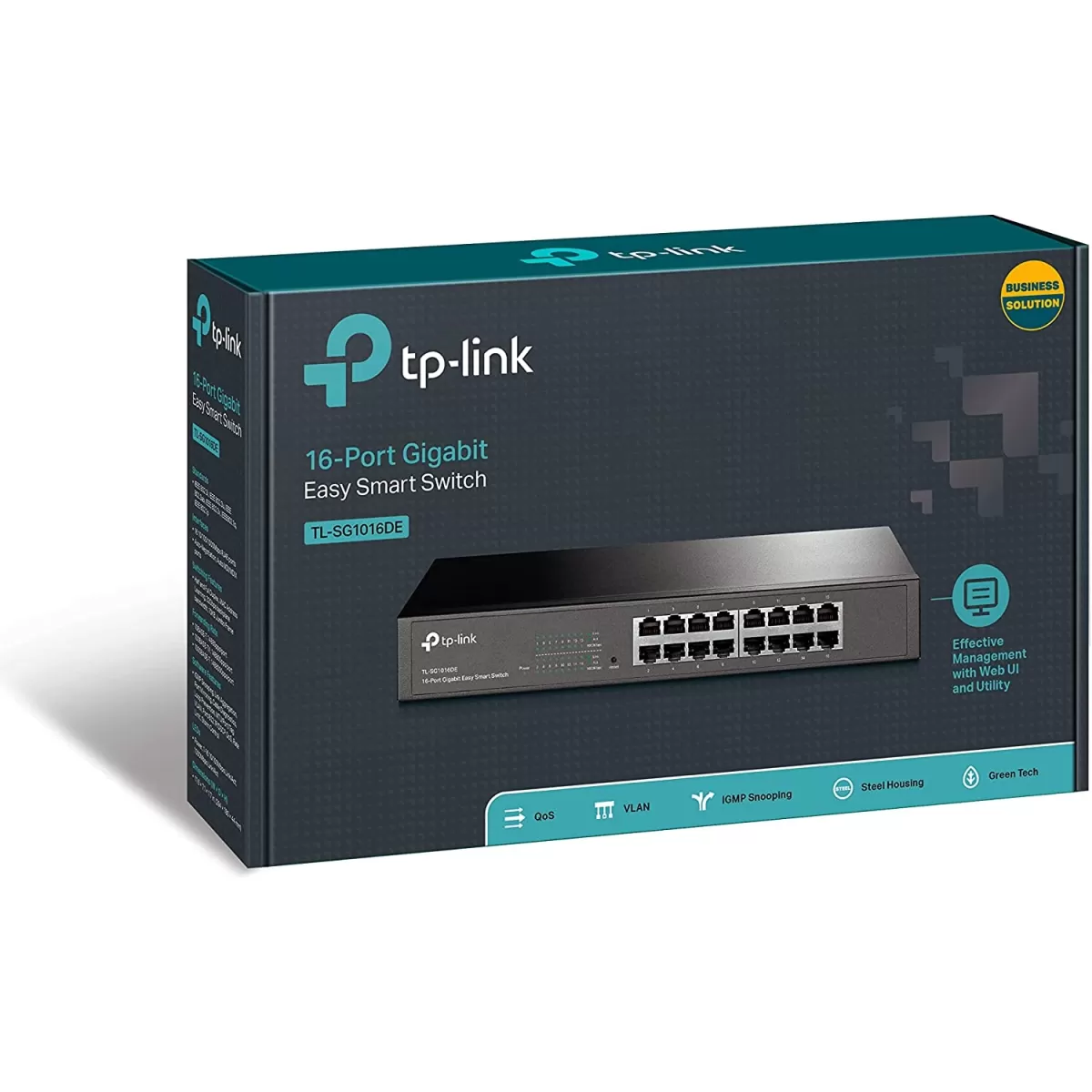 TP-LINK TL-SG1016DE 16 PORT 10/100/1000 EASY SMART RACK MOUNT SWITCH