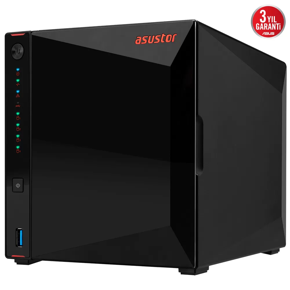 ASUSTOR AS5404T 4GB 2 BAY + 2x M.2 NVME 2x 2.5GLAN DEPOLAMA ÜNİTESİ