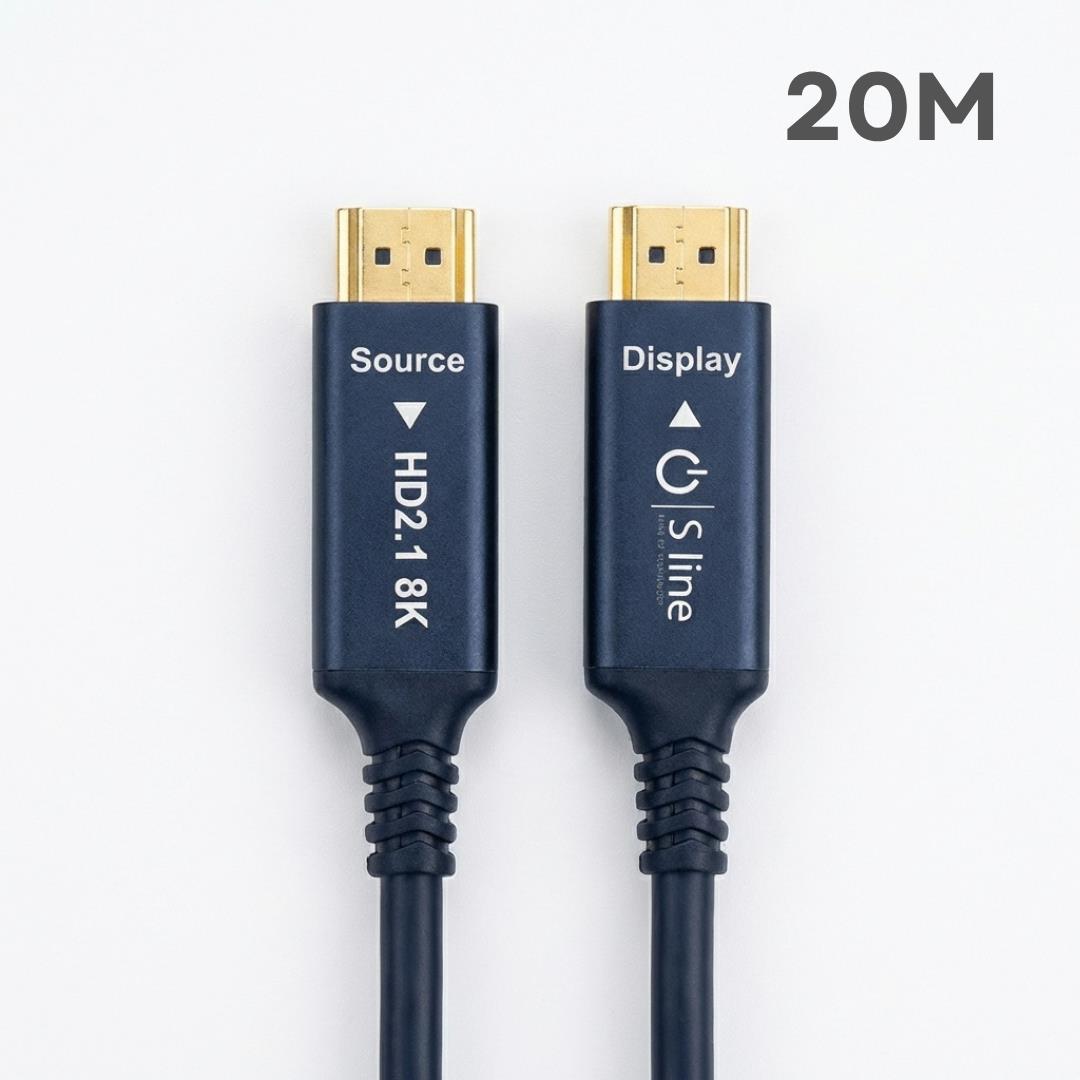 S-LİNE FK0520-8K-OPT 20MT 2.1V 8K FİBER OPTİK HDMI KABLO