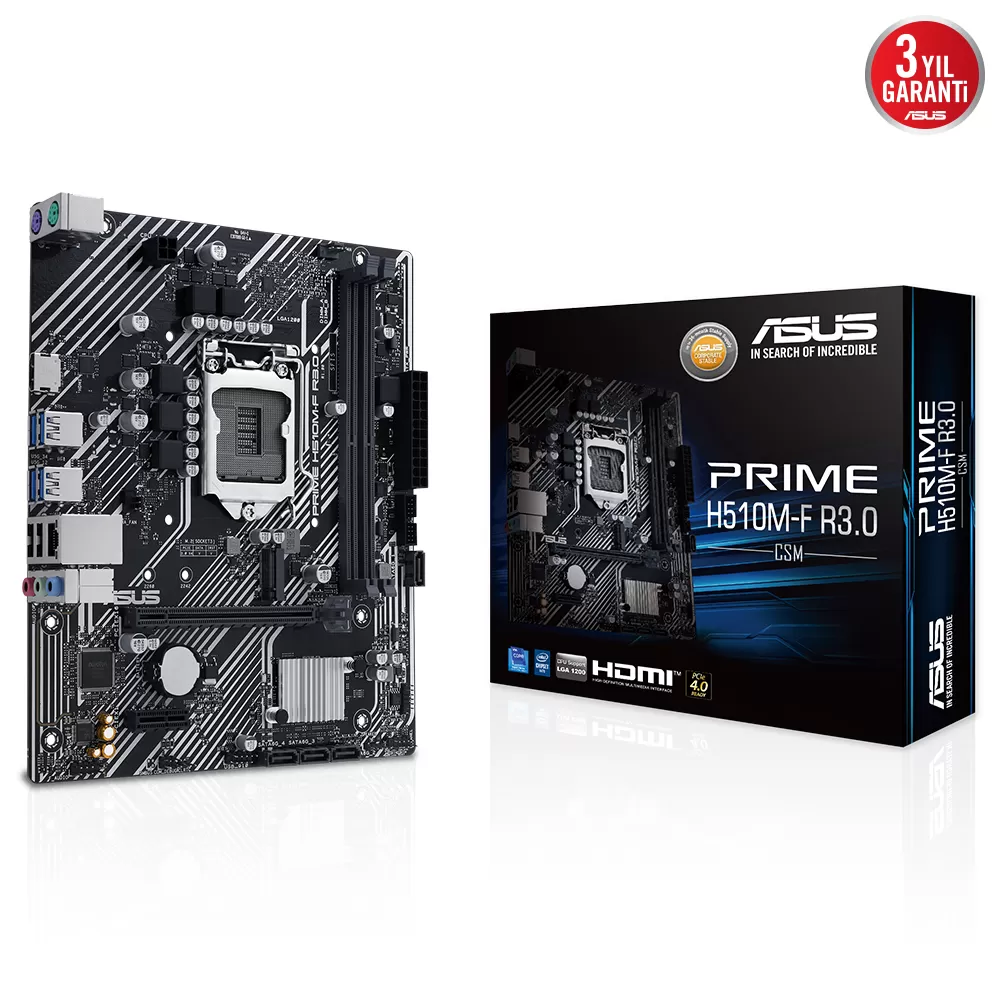ASUS PRIME H510M-F R3.0-CSM H510 2xDDR4 HDMI 1xGLAN 1xM.2 1200Pin ANAKART