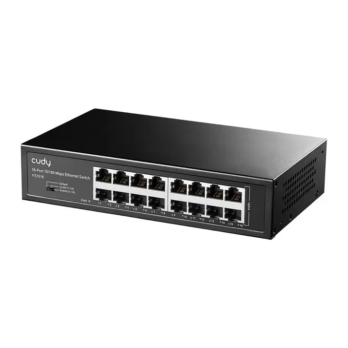CUDY FS1016 16 PORT 10/100 YONETILEMEZ RACK MOUNT SWITCH METAL KASA
