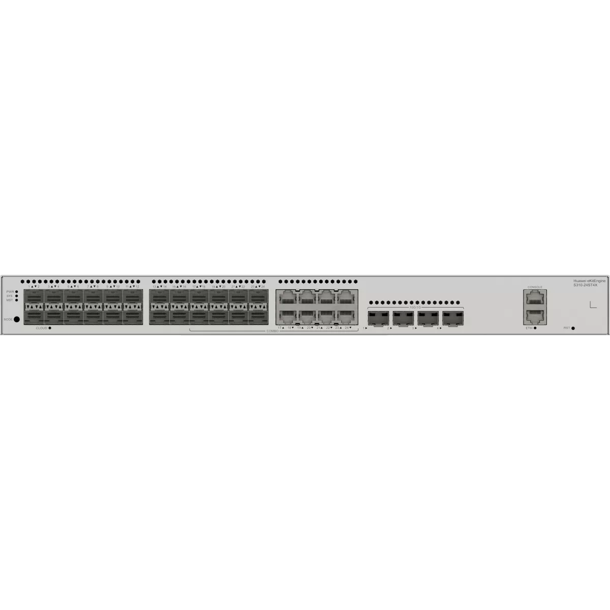 HUAWEI eKIT S310-24ST4X 24 PORT 1G SFP + 8 PORT COMBO + 4 X 10G SFP+ L2+ CLOUDE YÖNETİLEBİLİR RACK MOUNT SWITCH