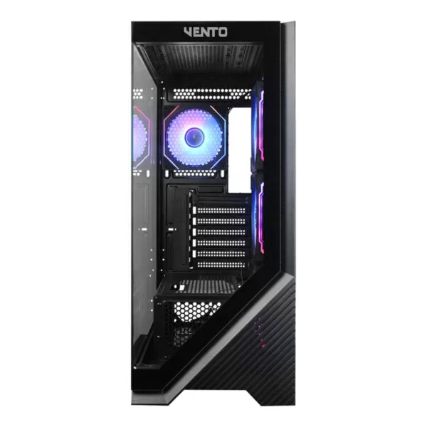 VENTO VG4202FLA 850W 80+ BR GEN5 4x12CM ARGB FAN E-ATX TEMPERLİ CAM 2xUSB2.0/1xUSB3.0 SİYAH GAMING KASA