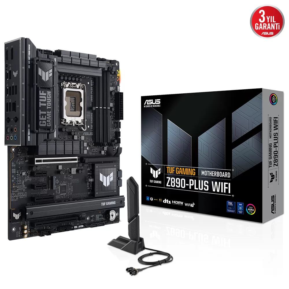 ASUS TUF GAMING Z890-PLUS WIFI 4x DDR5 DP/HDMI 4x M.2 1x 2.5GLAN/WIFI7/BT USB4 1851P ANAKART