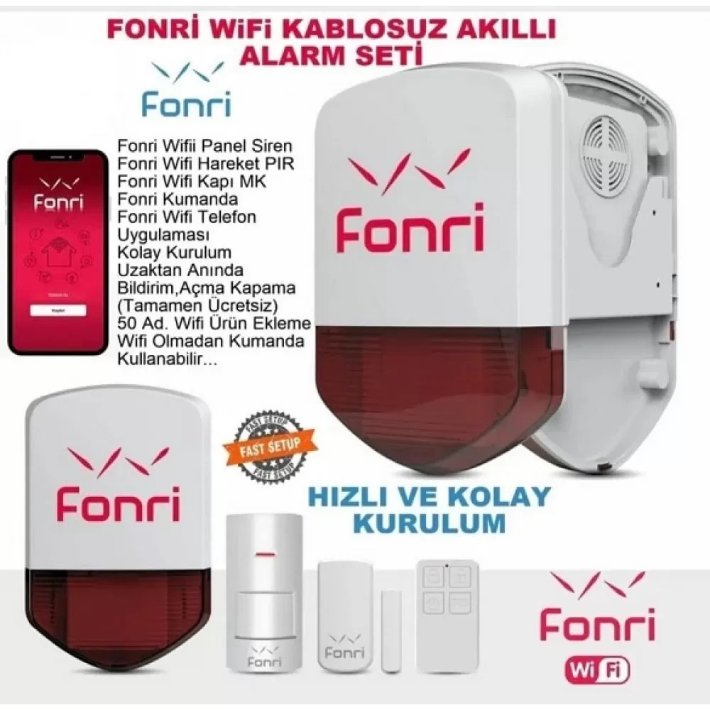 FONRİ 1G WIFI KABLOSUZ ALARM SET LB-01WF