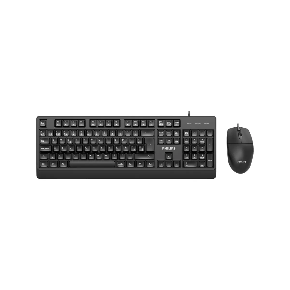 PHILIPS SPT6247B KABLOLU USB STANDART SİYAH Q KLAVYE+MOUSE
