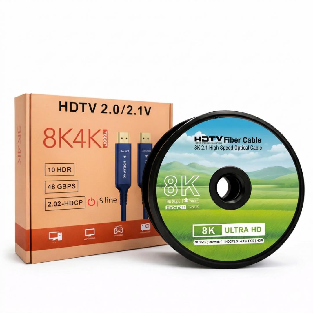S-LİNE FK0510-8K-OPT 10MT 2.1V 8K FİBER OPTİK HDMI KABLO